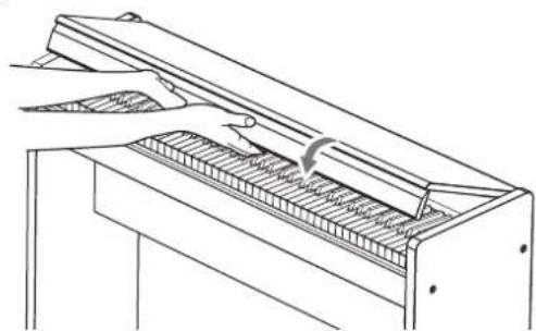 KORG LP380 - Closing the key cover - 2