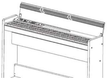 KORG LP380 - Fermetre du couvercle du clavier - 1