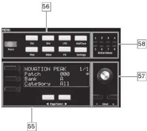 NOVATION Peak - MENU: - 1
