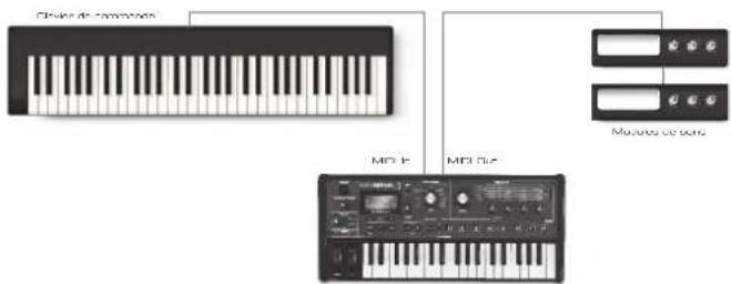 NOVATION Mininova - Fonctionnement autonome - connexions AUDIO et MIDI - 3