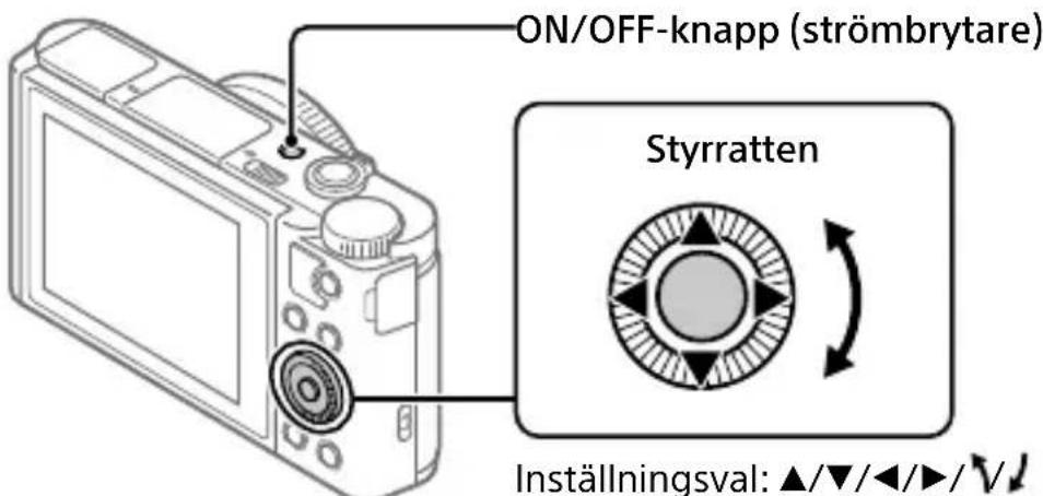 SONY CyberShot DSCHX95 - Inställning av språk och klocka - 1