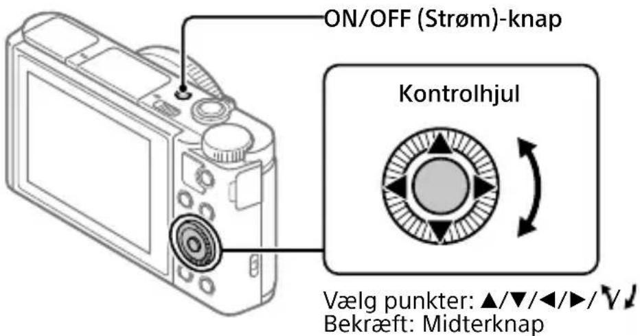 SONY CyberShot DSCHX95 - Indstilling af sproget og uret - 1