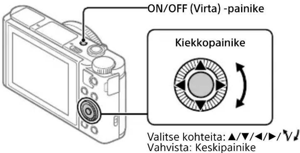 SONY CyberShot DSCHX95 - Kielen ja kellon asettaminen - 1