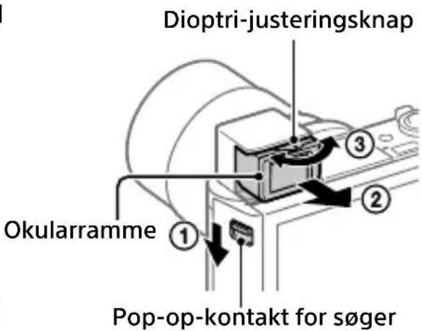 SONY CyberShot DSCHX95 - Brug af sögeren (kun for modeller med en söger) - 1