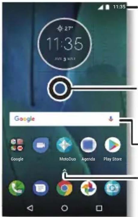 MOTOROLA Moto G5S Plus - Écran d'accueil et paramètres - 1