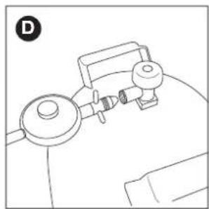 BARBECOOK Quisson 4000 - Letkun ja saliion liittäminen paineensaatimeen - 4