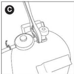 BARBECOOK Quisson 4000 - Připojení hadice a plynové nádoby k regulatóru - 3