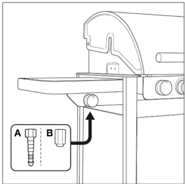 BARBECOOK Quisson 4000 - Σύνδεση του αγώγου με τη συσκεύη - 2