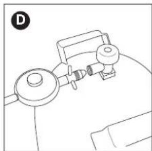 BARBECOOK Quisson 4000 - Collegamento del tubo flessibile e della bombola al regolatore - 4