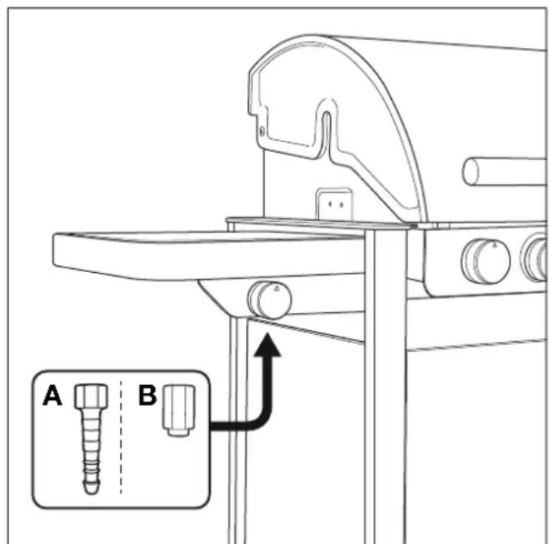 BARBECOOK Quisson 4000 - Ligar a mangueira ao aparelho - 2