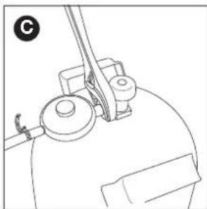 BARBECOOK Quisson 4000 - Collegamento del tubo flessibile e della bombola al regolatore - 3