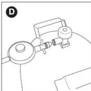 BARBECOOK Quisson 4000 - Připojení hadice a plynové nádoby k regulatóru - 4