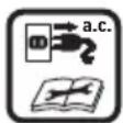 BOSCH Advanced Grass Cut 36 Li - Explication des symboles se trouvant sur l'outil de jardin - 7