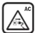 BOSCH Advanced Grass Cut 36 Li - Erläuterung der Symbole auf dem Gartengerät - 6
