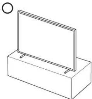 SAMSUNG The Frame UE43LS03 - Vorsichtsmaßnahmen beim Aufstellen eines Fernsehgeräts mit Standfuß - 1