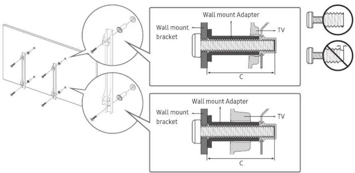 SAMSUNG The Frame UE49LS03 - Mounting the TV on a wall - 2