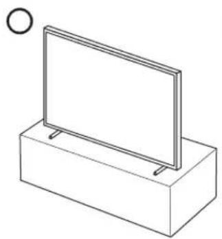SAMSUNG The Frame UE49LS03 - Vorsichtsmaßnahmen beim Aufstellen eines Fernsehgeräts mit Standfuß - 1