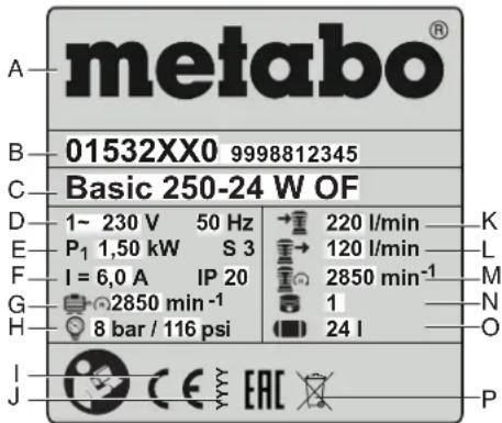 METABO Power 25010 W OF - Draag gehoorbescherming! - 1