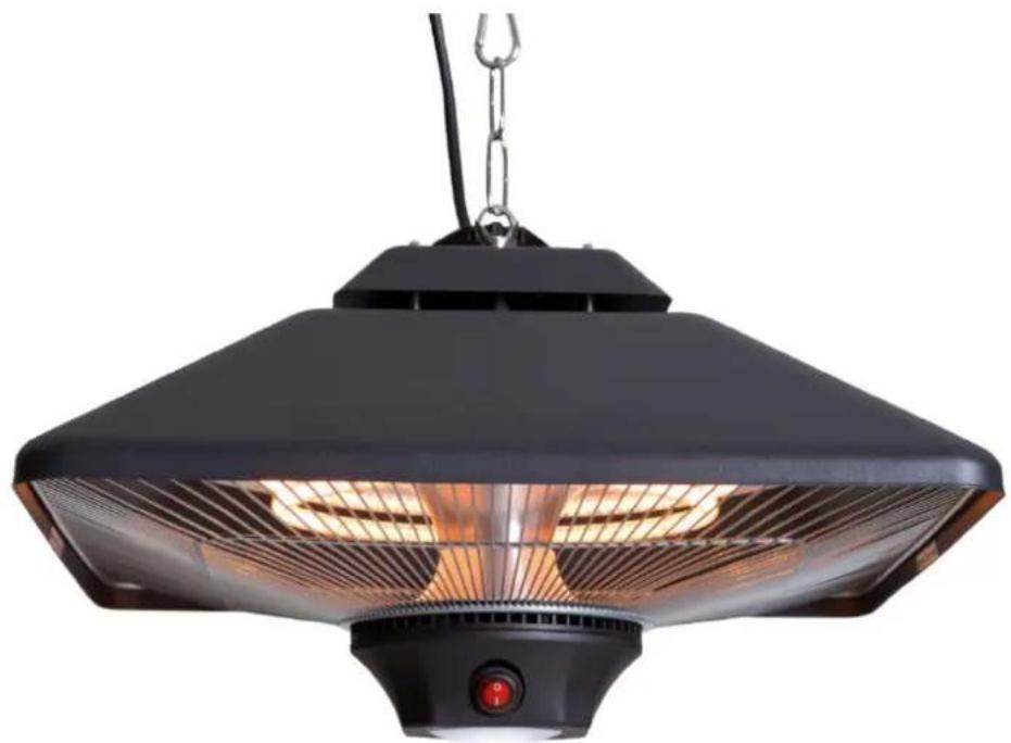 SunRed Spica Square - Infrarot Halogen Heizing mit Kette(CE17SQ-B) DE - 1