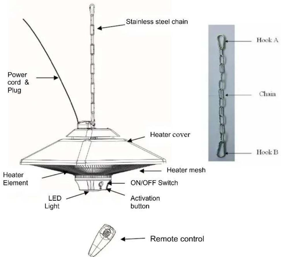 SunRed Spica Square - PRODUCT DIAGRAM - 1