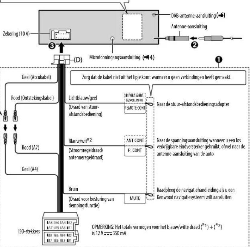 KENWOOD KMMBT504DAB - Verbinden van de ISO-stekkers met bepaalde VW/Audi en Opel (Vauxhall) auto's - 4