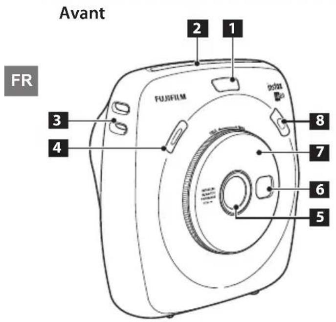 FUJIFILM Instax Square SQ20 - Noms des pieces - 1