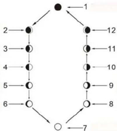 Cresta DTX355 - Moon phase display - 1