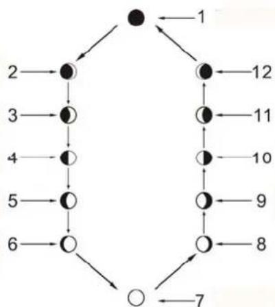 Cresta DTX355 - Anzeige der Mondphase - 1
