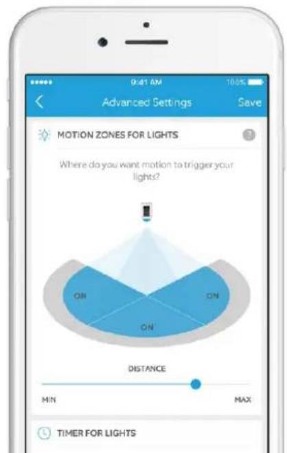 RING Spotlight Cam Wired - Paramètres d'allumage des lumières - 2