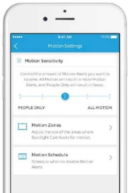 RING Spotlight Cam Wired - Options de détention de mouvement - 1