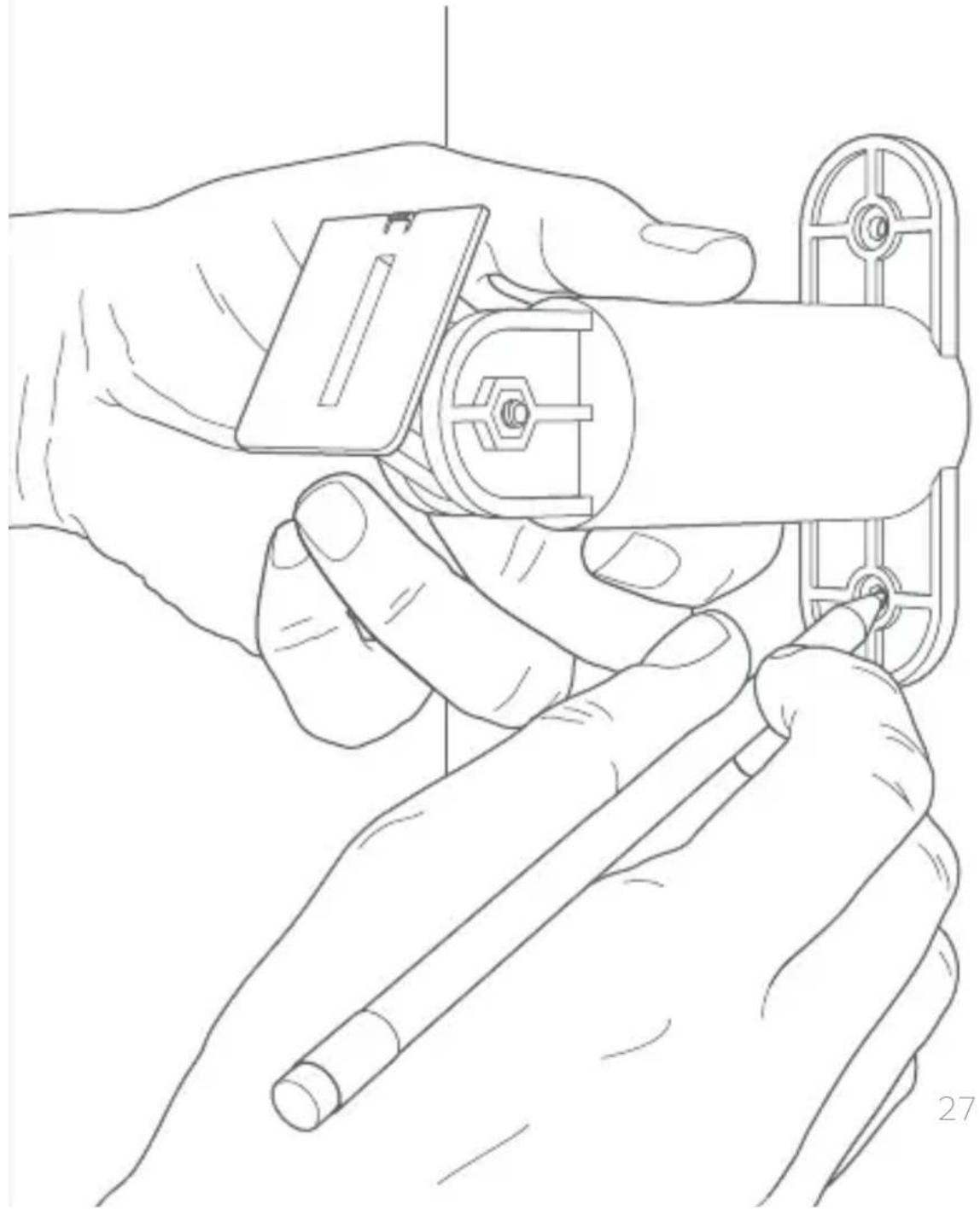 RING Spotlight Cam Battery - Marquez les trous - 1