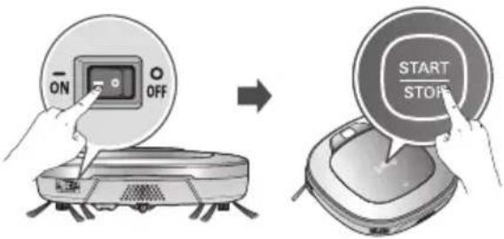LG HombotL77BK - Mettez l'aspirateur robot sous tension. (P16) - 1