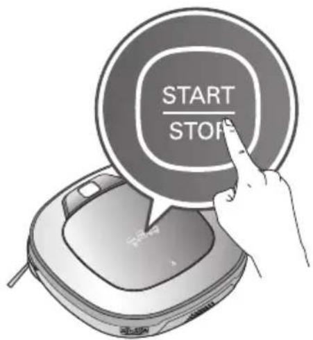 LG HombotL77BK - Utilisation des boutons de l'aspirateur robot - 1