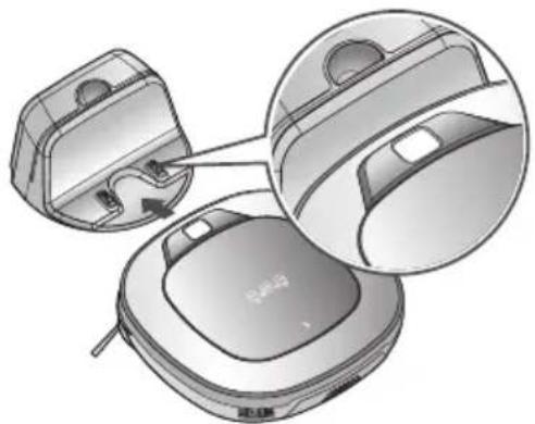 LG HombotL77BK - Lorsqu'un message vocal est émis "la batterie est faible. placez l'aspirateur robot sur sa base de chargement. - 1