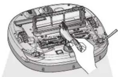 LG HombotL77BK - Nettoyage du filtre du réceptacle à poussière - 12