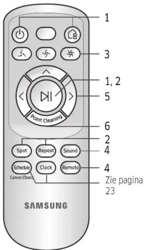SAMSUNG POWERbot Smart Control - De afstandsbediening gebruiken - 4