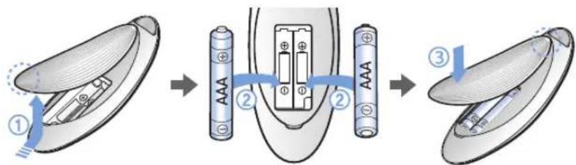 SAMSUNG POWERbot Expert - Einlegen der Batterien - 1