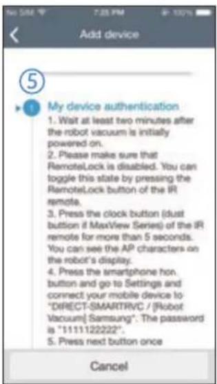 SAMSUNG POWERbot Expert - Enregistrement du produit (configuration facile) - 4