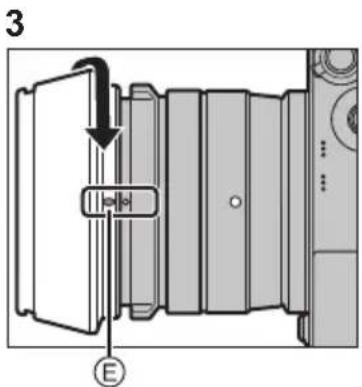 PANASONIC Leica DG Summilux 15mm f1 7 ASPH - ■ Attaching the Lens Hood (Supplied Accessory) - 3
