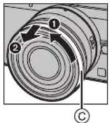 PANASONIC Leica DG Summilux 15mm f1 7 ASPH - ■ Attaching the Lens Hood (Supplied Accessory) - 1