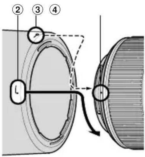 NIKON AFS 105mm f2.8G ED IF VR Micro - ■ Anbringen der Gegenlichtblende - 1