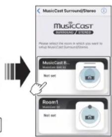 YAMAHA Musiccast 50 - 2Suivez les instructions à l'écran de l'application pour effectuer les réglages. - 2