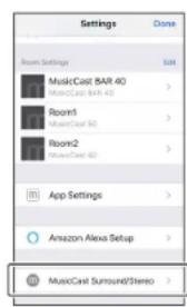 YAMAHA Musiccast 50 - 2Suivez les instructions à l'écran de l'application pour effectuer les réglages. - 1