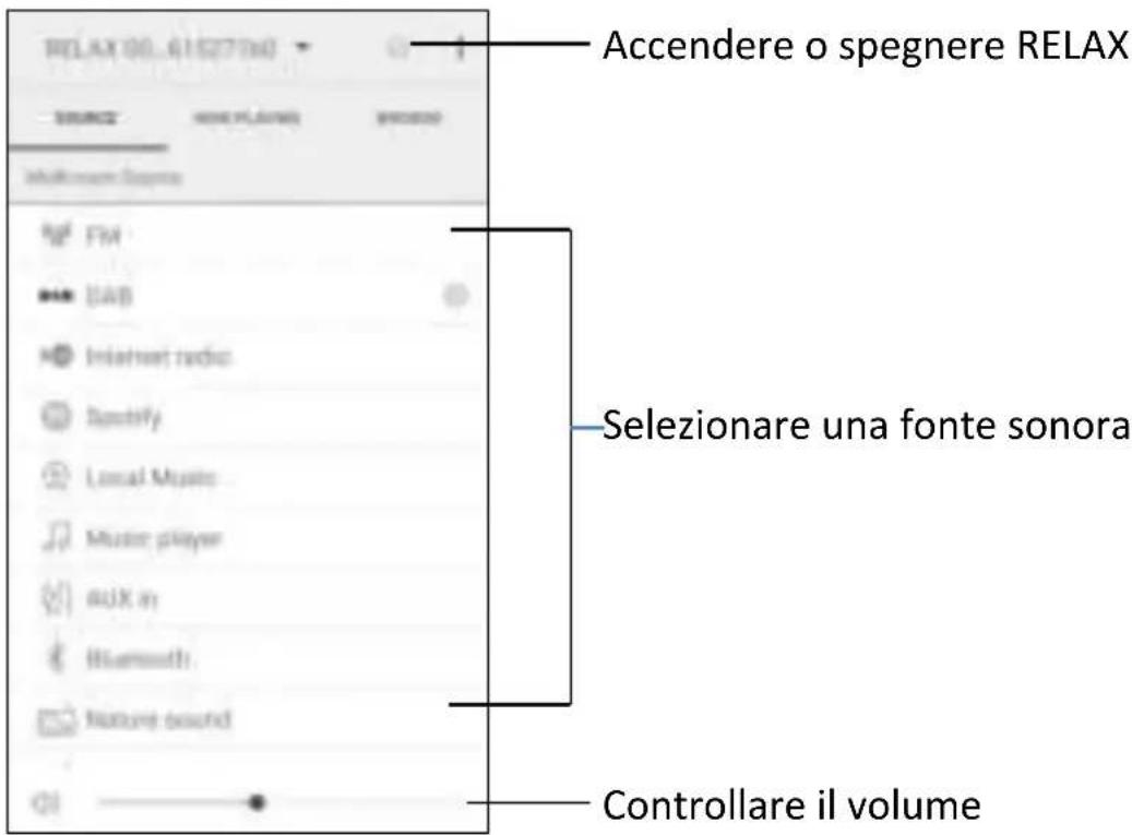 SONORO Relax SO810 - Uso dell'app UNDOK ™ per controllare RELAX - 4