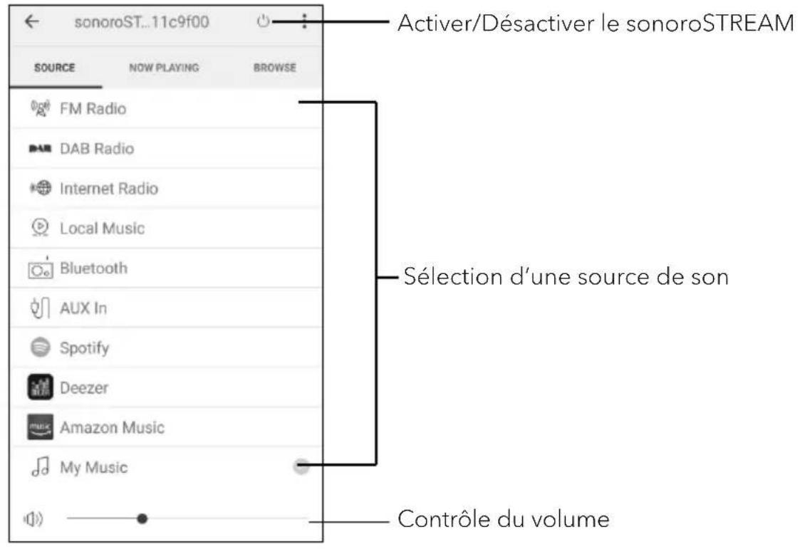 SONORO Stream SO410 - Utilisation de l'appli UNDOK MD pour contrôler le sonoroSTREAM - 4