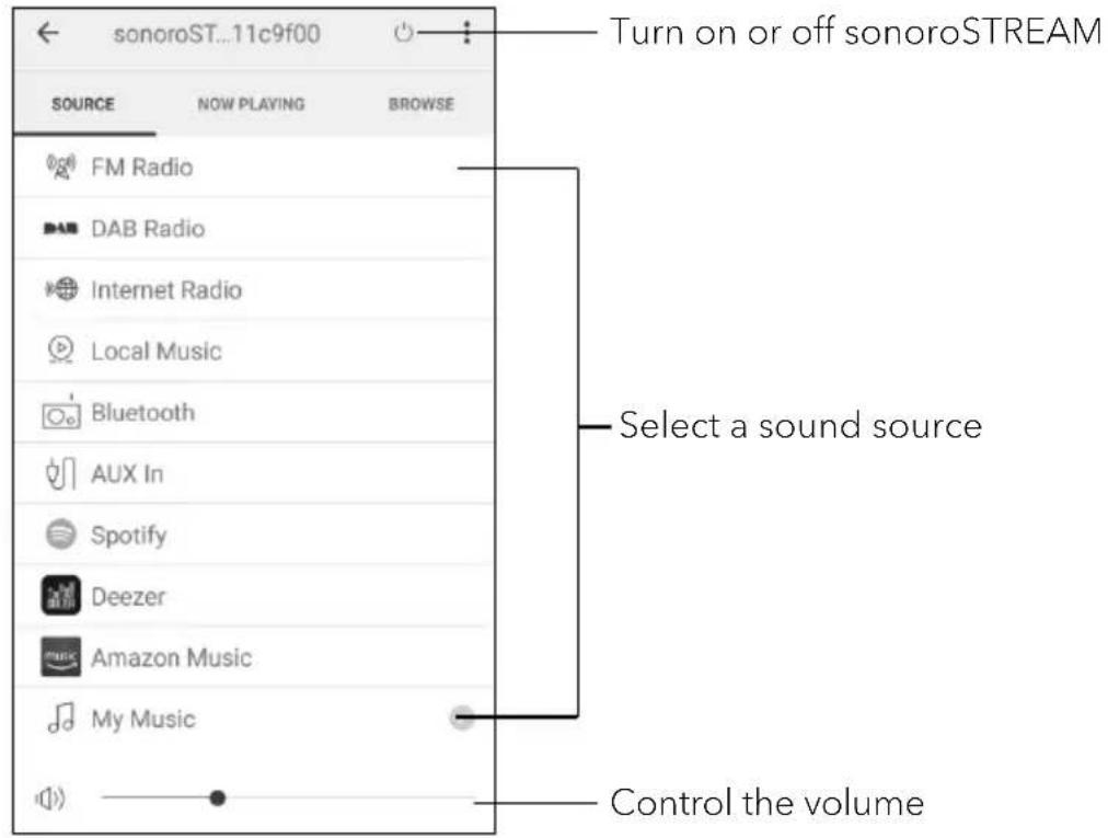 SONORO Stream SO410 - Using UNDOK™ app to control sonoroSTREAM - 4