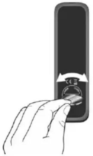 SONORO Meisterstück SO610 - De batterij in de afstandsbediening plaatsen - 1