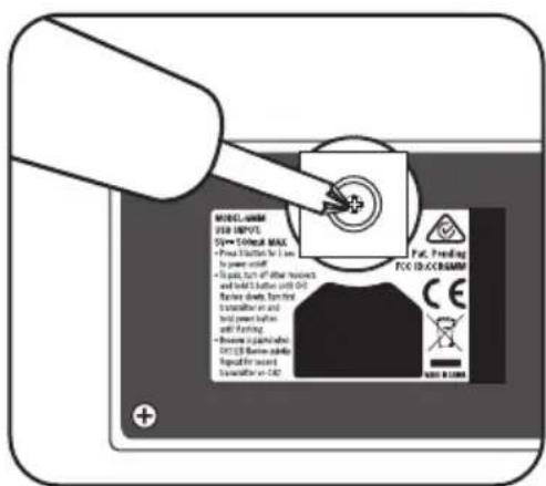 MODEL-INSM FOR INPUTS 50V 100W MAX • Press Electric for 1 am to power cutoff • Suits, such of other devices and hold 3 buttons with OUT Batter drops. Follow transmitter on and bind power before with fastening • Remove 2 pinchairs OUT/USB Range quickly Repeat for second Transmitter on OUT Pat. Printing FCC ID: CREAMM AUTO NUMBER