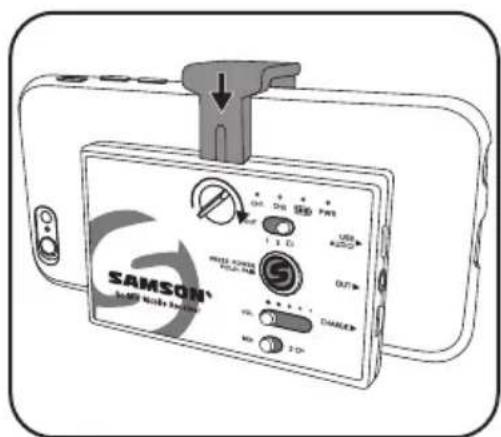 SAMSON Go Mic Mobile - Montado en un Smartphone - 2