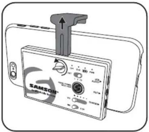 SAMSON Go Mic Mobile - Montage an einem Smartphone - 1